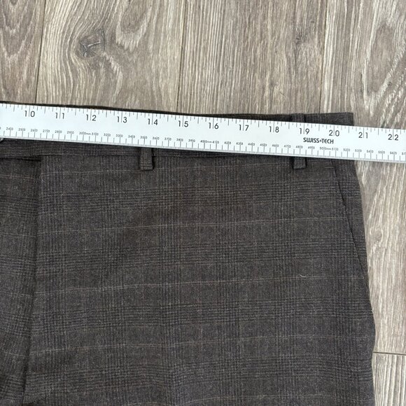 VTG Polo Ralph Lauren Brown Tweed Pants Pleated Plaid 90s Mens 40 Cashmere Wool - Picture 7 of 14
